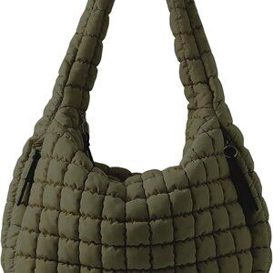 Water-Resistant Puffer Tote Bag for Women - 20L Capacity for Daily Essentials